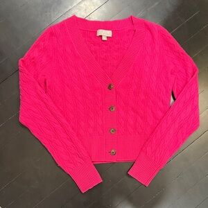 J. Crew Women's Vibrant Pink Cashmere Cardigan - XS